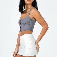 Karley Low Waist Mini Skirt White