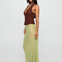 Pura Vida Lace Maxi Skirt Sage