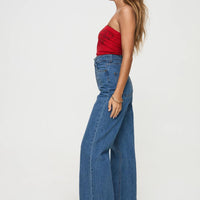 Zephee High Rise Wide Leg Jeans Light Wash