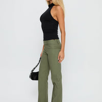 Kinkirk Flared Pants Olive Green
