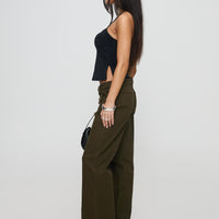 Benicale Low Rise Cargo Pants Olive