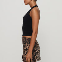 Tejano Mini Skirt Leopard Tall
