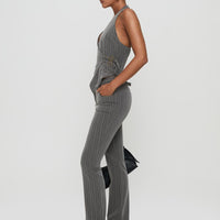 Calexico Buckle Pant Grey Pinstripe