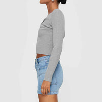Zakai Cargo Denim Mini Skirt Ice Blue