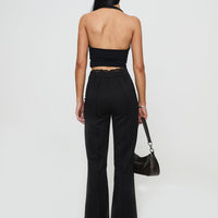 Stellina Slim Fit Flared Pants Black