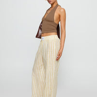 Beach House Pants Yellow Stripe
