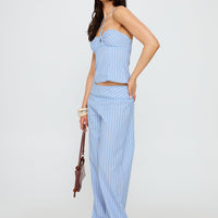 Sofea Mid Rise Pant Blue Stripe