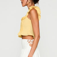Isadoria Frill Top Yellow