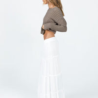 Miriah Maxi Skirt White Petite
