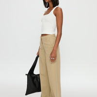 Latitude High Rise Wide Leg Pants Beige