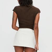 Elinora Wrap Mini Skirt White