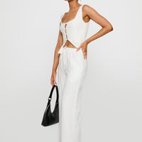 Parklea Linen Blend Pants White