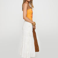 Perky Maxi Skirt White