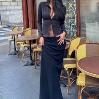 Jodie Maxi Skirt Black