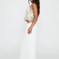 Estefania Maxi Skirt White