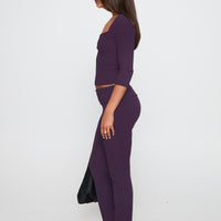 Truth Be Told Straight Leg Pant Purple