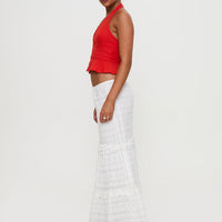 Buttacupe Lace Maxi Skirt White