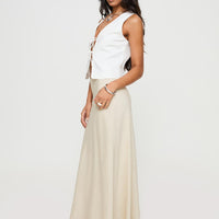 All In Maxi Skirt Beige