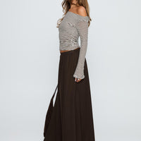 Hallee Maxi Skirt Brown