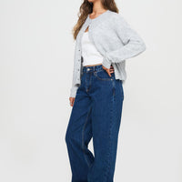 Shima Low Rise Straight Leg Jeans Mid Wash