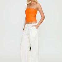 Destinee Frill Pant White
