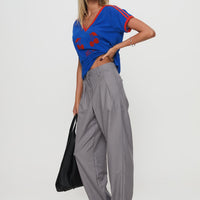 Expertise Low Rise Pleat Pant Grey
