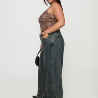 Ziggie Low Rise Baggy Jeans Antique Wash Curve