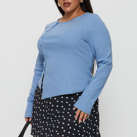 Dapple Bias Mini Skirt Black Polka Dot Curve