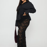 Peru Lace Pants Black Curve