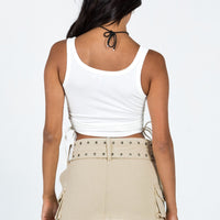 Iconic Cargo Mini Skirt Beige