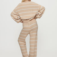 Read Your Mind Knit Pant Cream Stripe