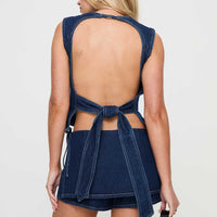 Countryside Skort Blue Denim