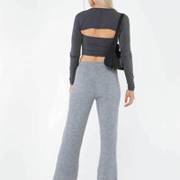 Montana Knit Pants Grey Marle