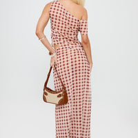 Surina Skirt Peach Check