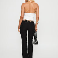 True Grit Eyelet Flare Pants Black