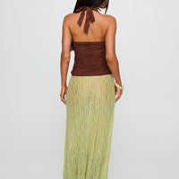 Pura Vida Lace Maxi Skirt Sage