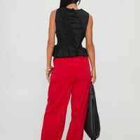 Sweet As Sugar Bow Pants Red / Pink