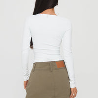 Giorja Studded Cargo Mini Skirt Khaki