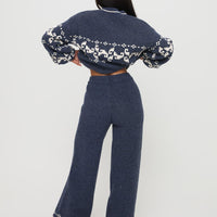 Alpine Knit Pants Navy / Cream