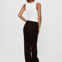 Montana Knit Pants Chocolate Brown