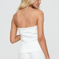 Change It Up Strapless Top White