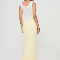 Mercer Linen Blend Maxi Skirt Lemon
