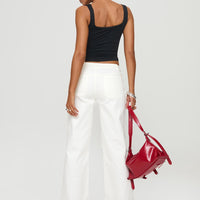 Benicale Low Rise Cargo Pants White