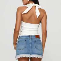 Miyuki Denim Mini Skirt Mid Wash