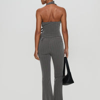 Calexico Buckle Pant Grey Pinstripe