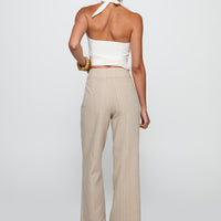 Rush Hours Tie Up Pants Beige