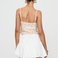Dear London Bubble Hem Mini Skirt White