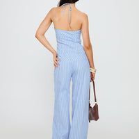 Sofea Mid Rise Pant Blue Stripe