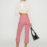 Mignonette Capri Pant Red Gingham
