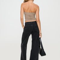 Ellanor Low Rise Straight Leg Jean Washed Black